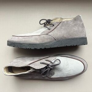 Hush Puppies Greaser Hemingway Mens 10.5 Gray/Light Gray Suede Chukka Boot Wide